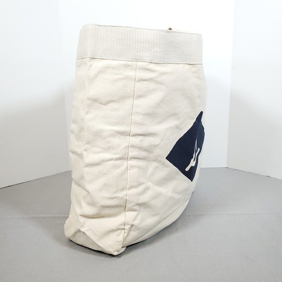 Sperry Top Sider Large Heavy Canvas Tote Bag Sailboat Logo Since 1935 Washable - Picture 6 of 12